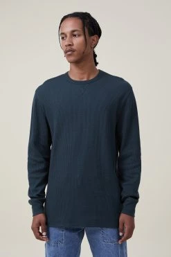 Cotton On Men Textured Long Sleeve Tshirt