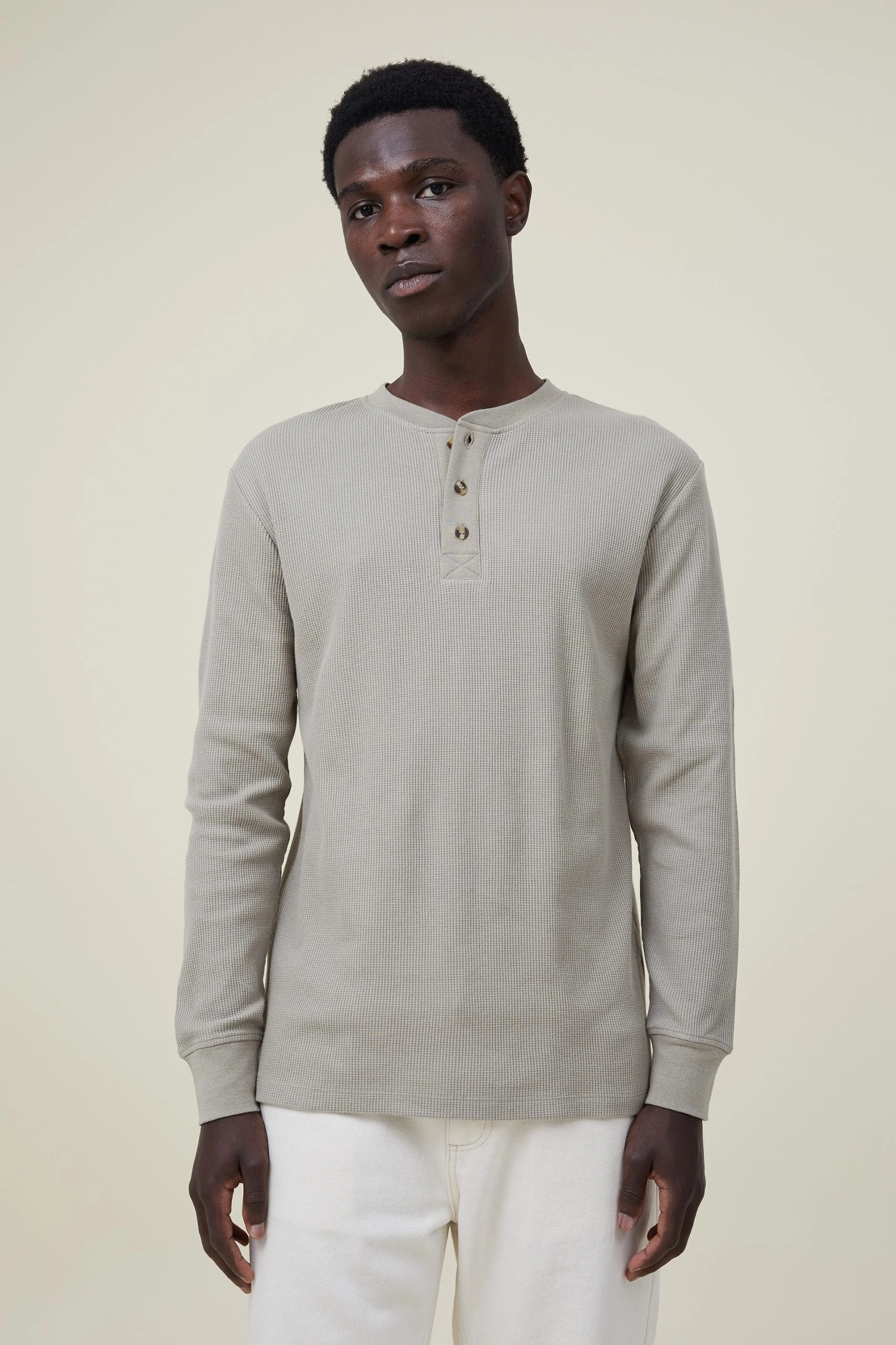 Cotton On Men Textured Long Sleeve Tshirt