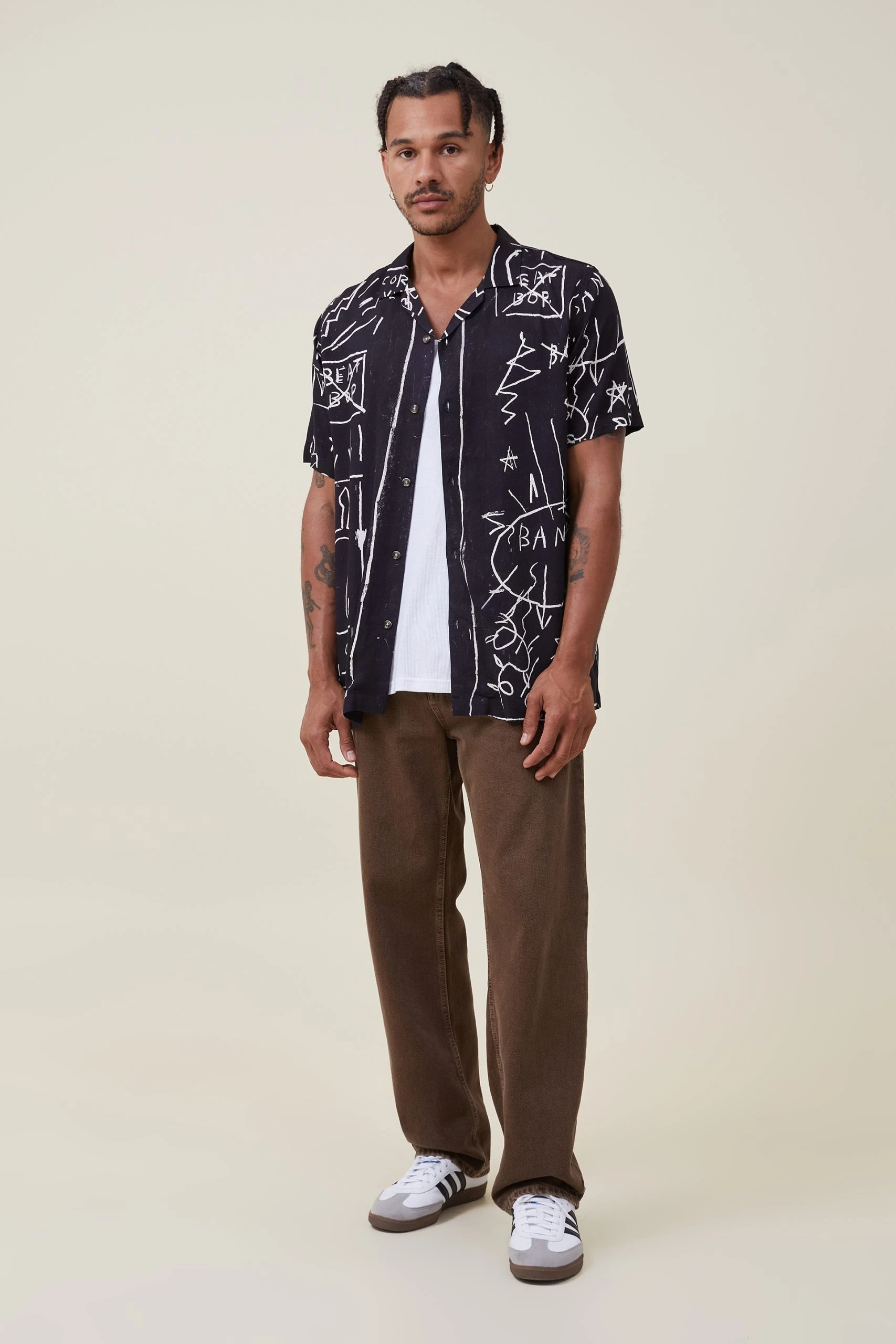 Cotton On Men Basquiat Short Sleeve Shirt - Image 2
