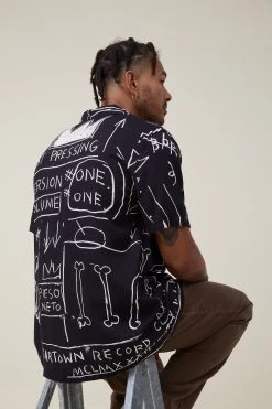 Cotton On Men Basquiat Short Sleeve Shirt