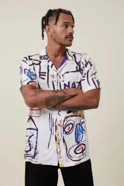 Cotton On Men Basquiat Short Sleeve Shirt
