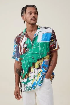 Cotton On Men Basquiat Short Sleeve Shirt