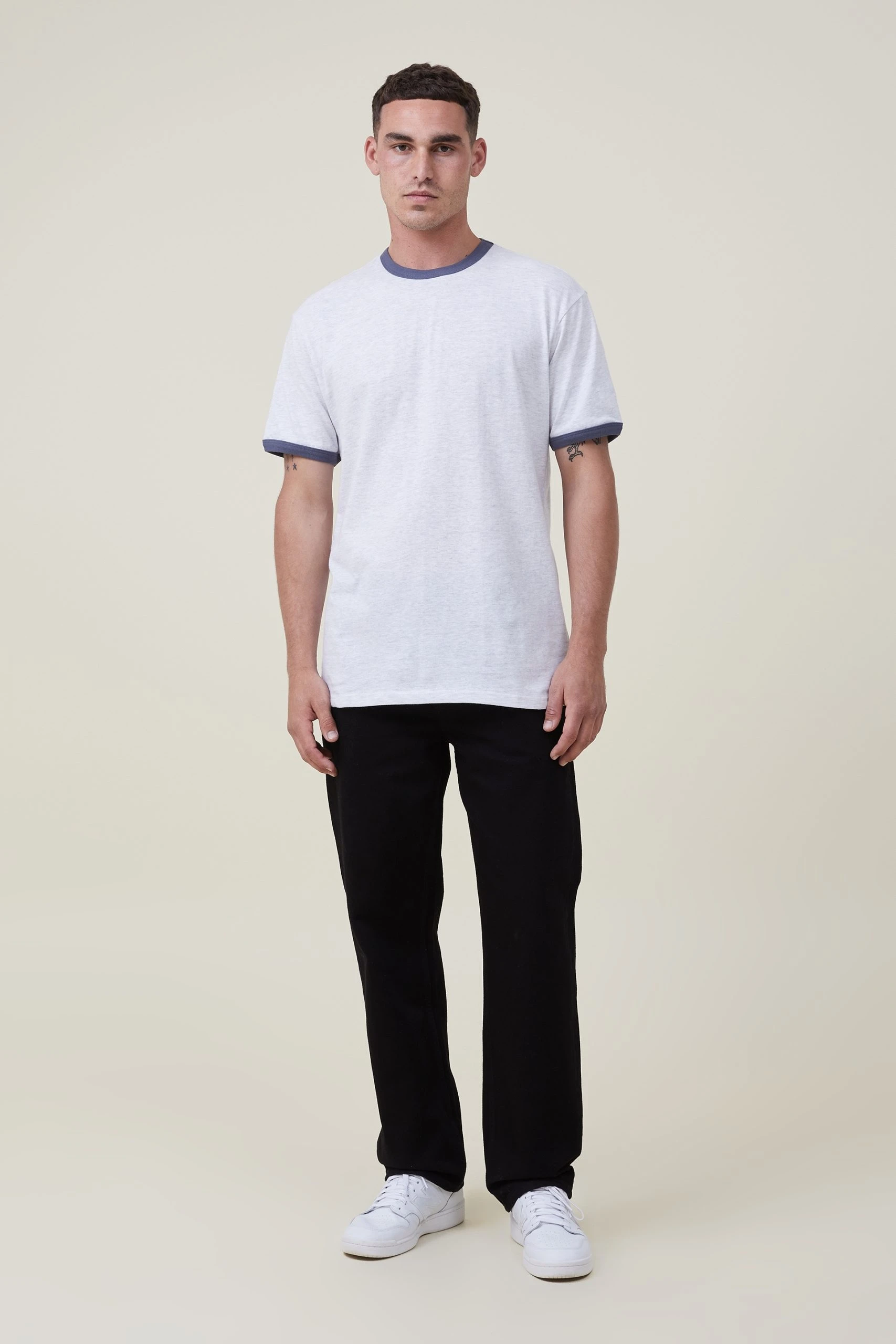 Cotton On Men Loose Fit Ringer T-Shirt 2 Cotton On Men Loose Fit Ringer T-Shirt - Image 2