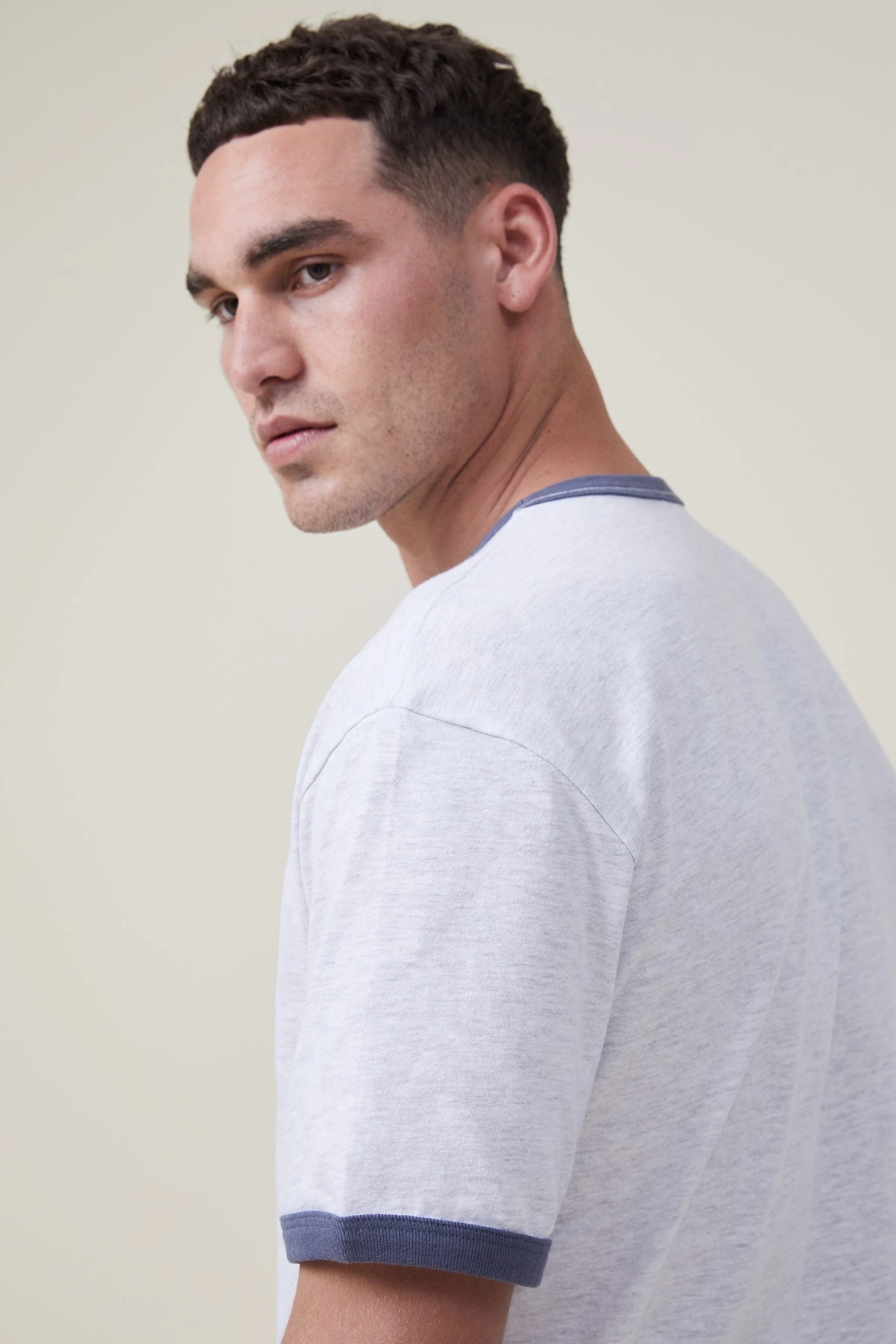 Cotton On Men Loose Fit Ringer T-Shirt 4 Cotton On Men Loose Fit Ringer T-Shirt - Image 4